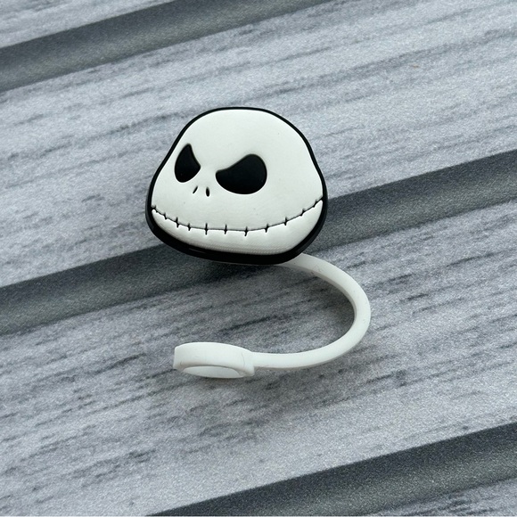 🌻5/$15🌻Jack Skellington Stanley Straw Topper- New - Picture 1 of 1